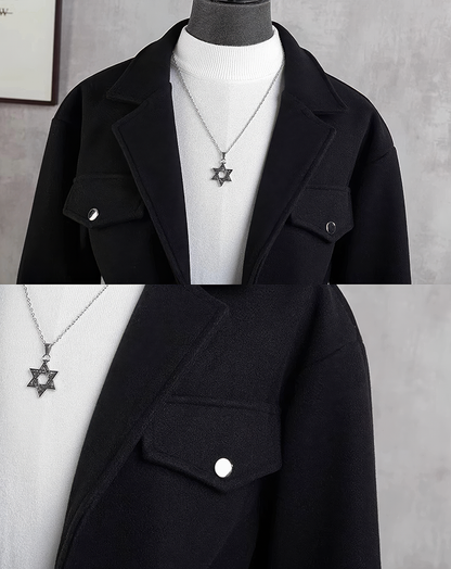 ♂Lapel Chest Pocket Jacket