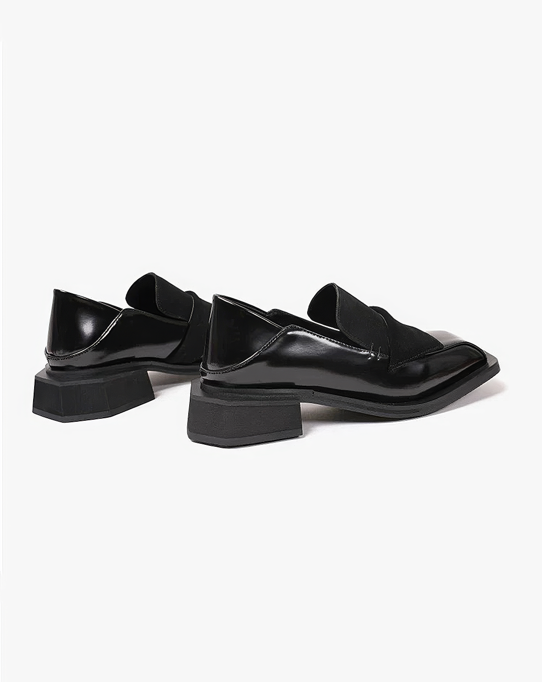 ♀Square Toe Mixed Loafers