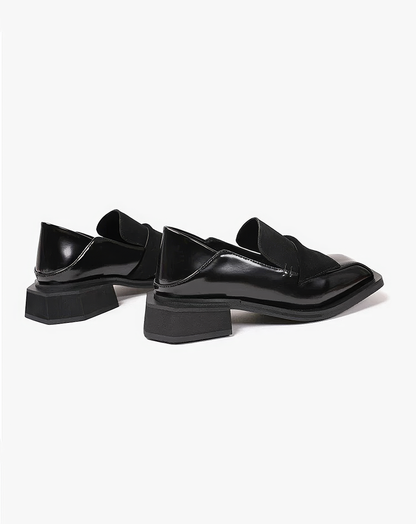 ♀Square Toe Mixed Loafers