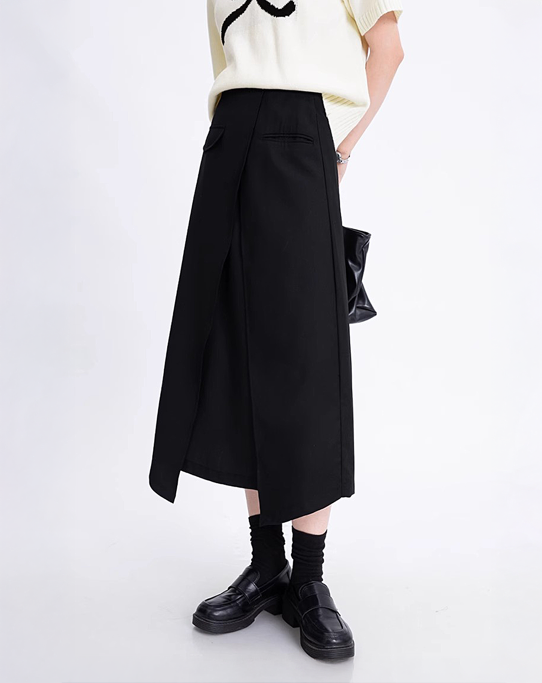 ♀Asymmetric Hem Skirt