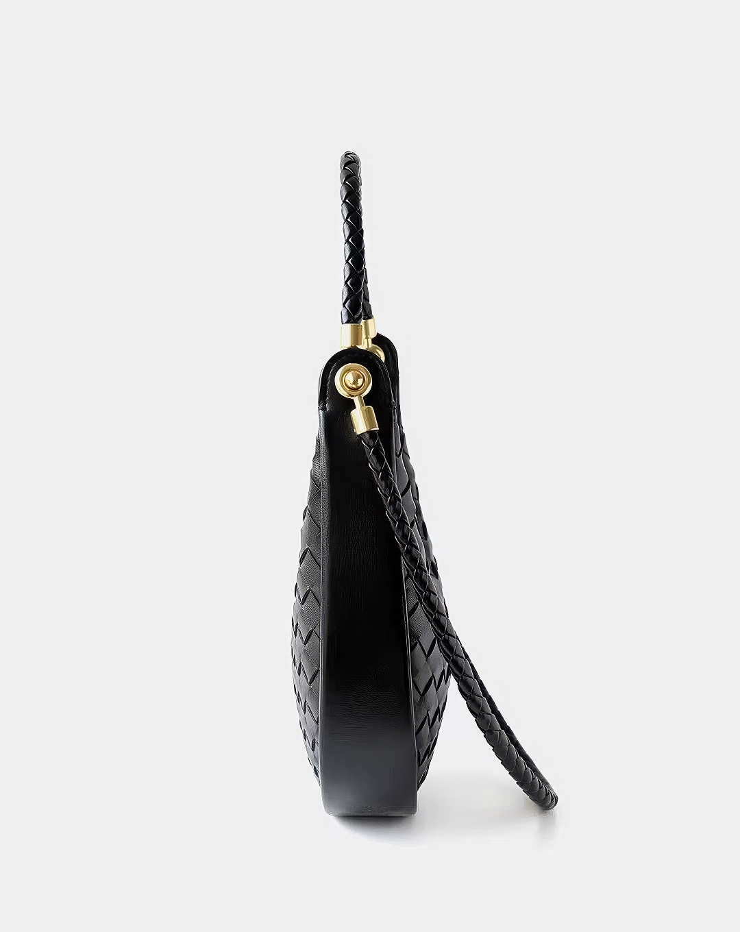 ♀本革／Intrecciato Leather Moon Bag