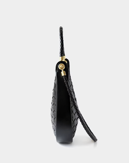 ♀本革／Intrecciato Leather Moon Bag