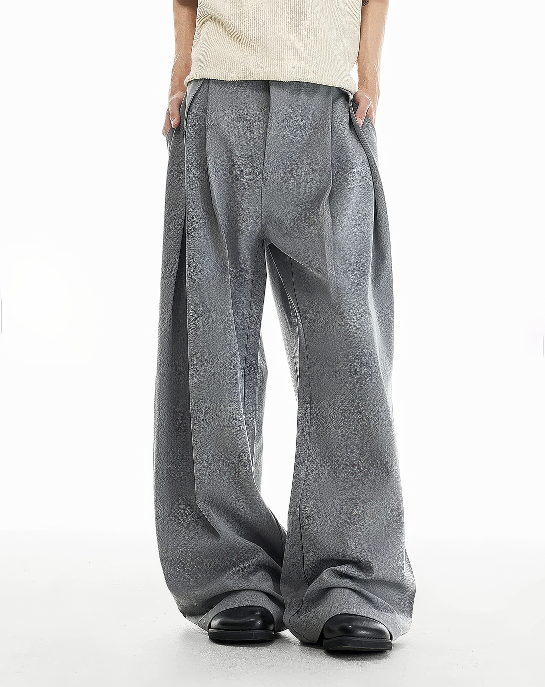 ♂♀Deep Pleated Wide Slacks