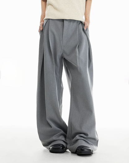 ♂♀Deep Pleated Wide Slacks