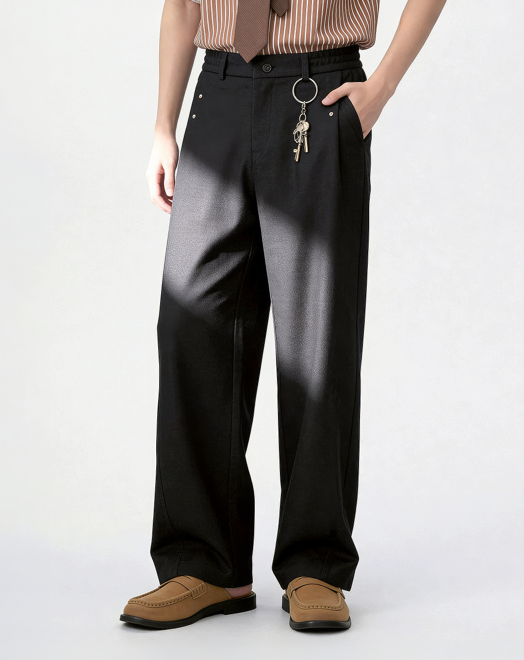 ♂Rivet Detail Straight Pants