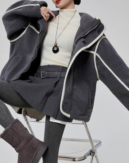 ♀Fluffy Fleece Blouson
