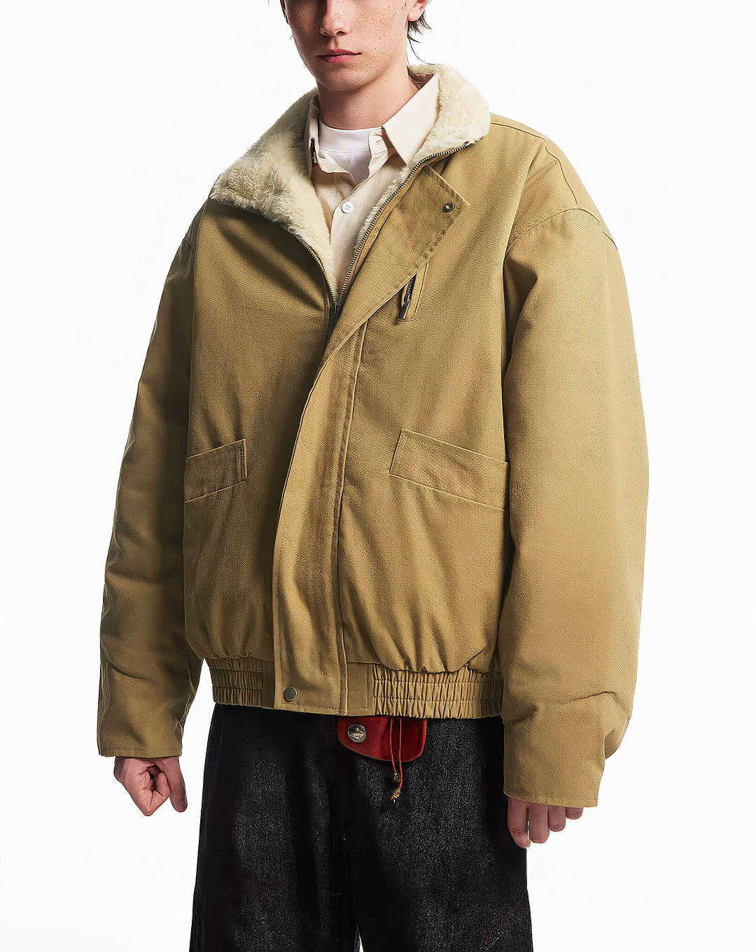 ♂♀Stand Collar Boa Jacket