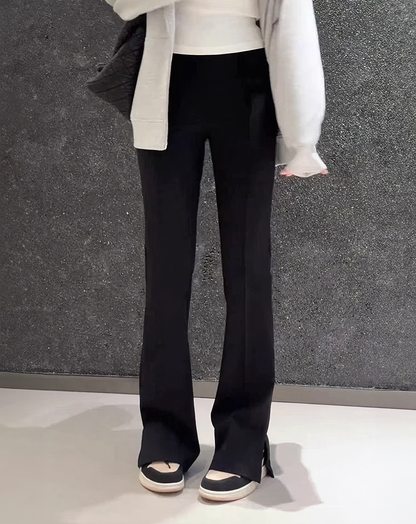 ♀Slit Hem Jogger Pants