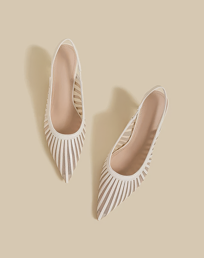 ♀Pointed Toe Mesh Pumps