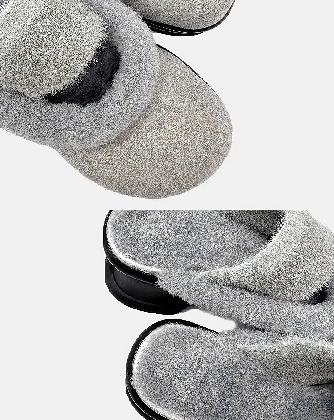 ♀Fluffy Platform Mules