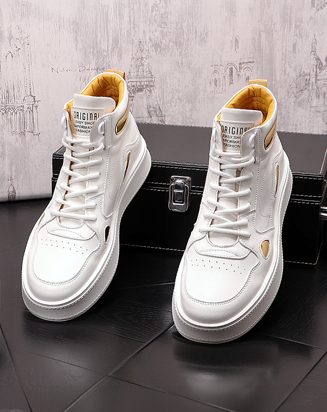 ♂♀High Top Leather Trainers