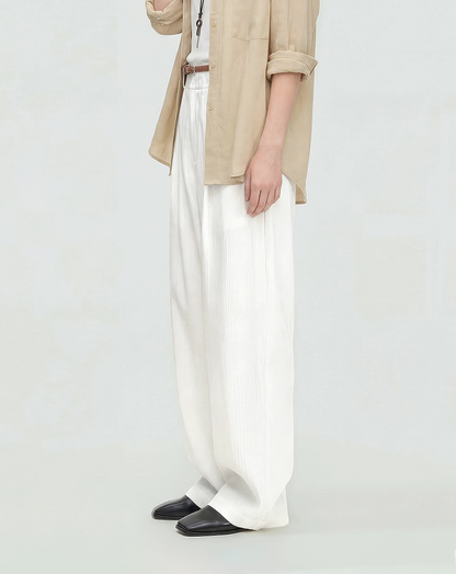 ♂♀Textured Wide Leg Pants