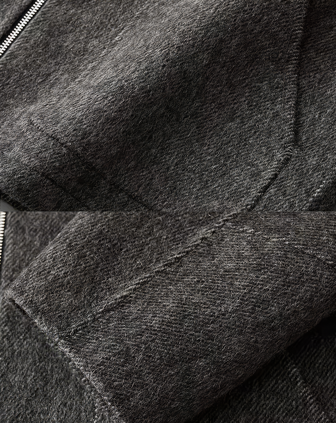 ♂100% WOOL Hooded Zip Jacket