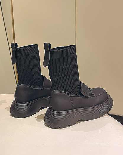 ♀Platform Sock Boots
