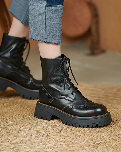 ♀本革／Classic Brogue Boots