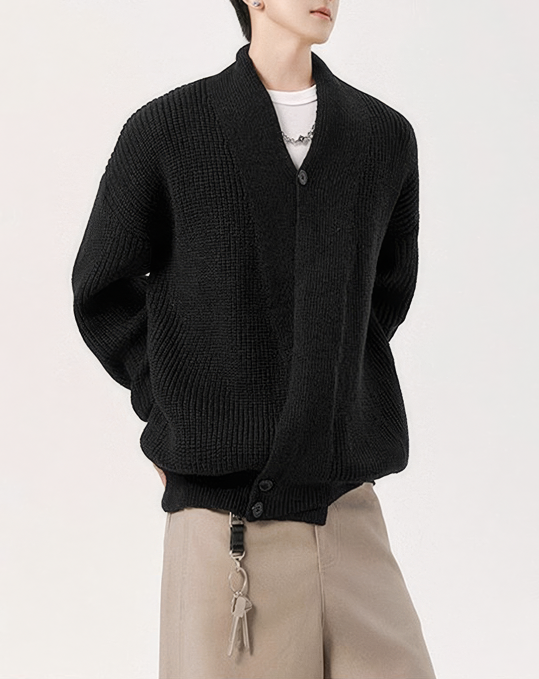 ♂Rib Knit Cardigan
