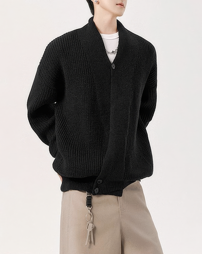 ♂Rib Knit Cardigan