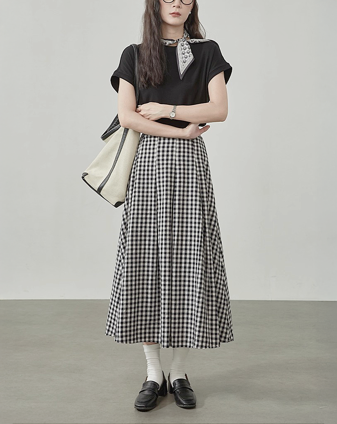 ♀Classic Gingham Skirt