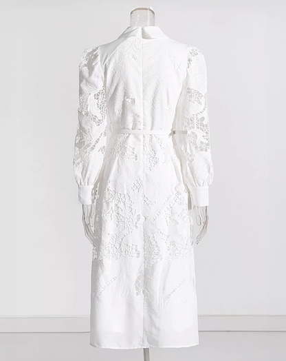 ♀White Lace Dress