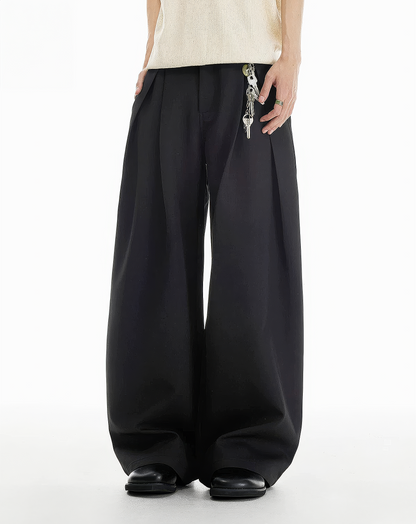 ♂♀Wide Leg Tuck Pants