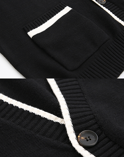 ♂Monochrome Knit Cardigan