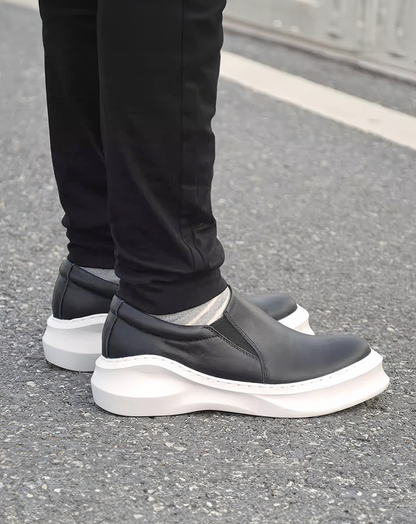 ♂♀本革／Leather Wave Slipon Shoes