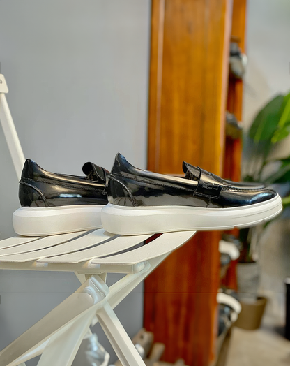 ♂♀本革／Chunky Sole Unisex Loafers