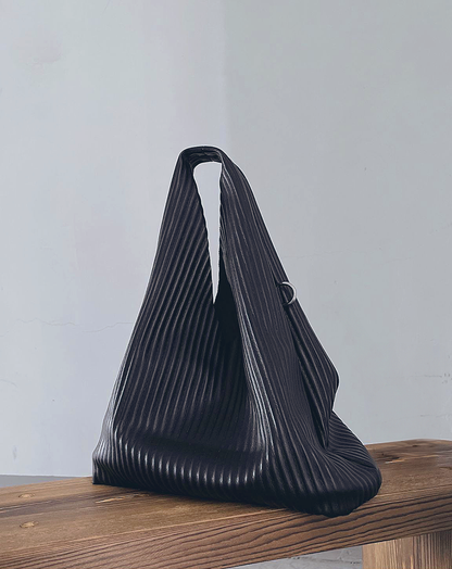 2Way Leather Pleated Bag