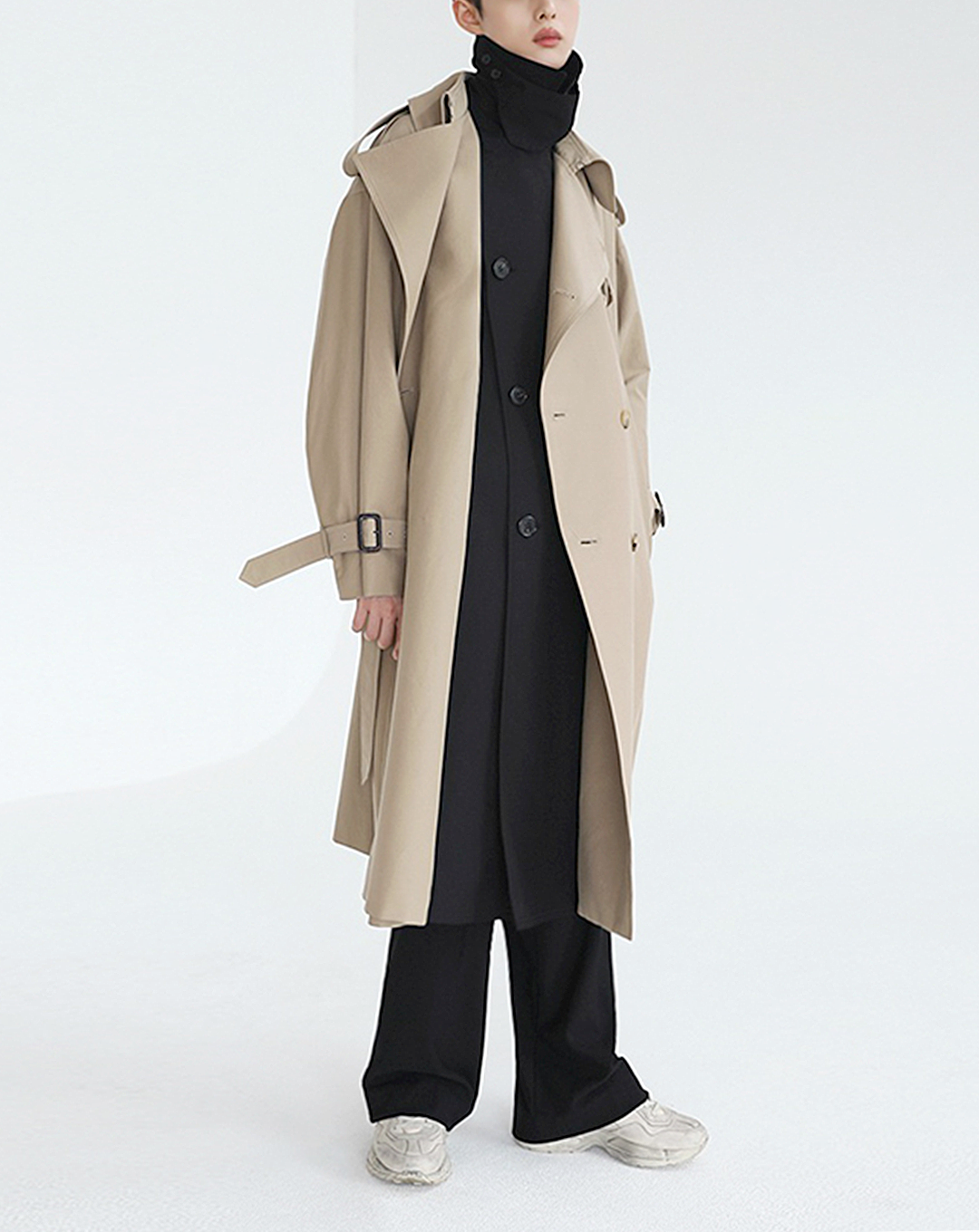 ♂Fake Layered Trench Coat