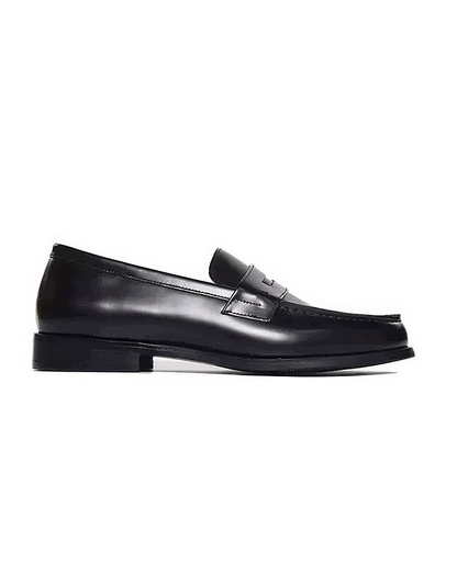 ♂♀本革／Black Leather Penny Loafers