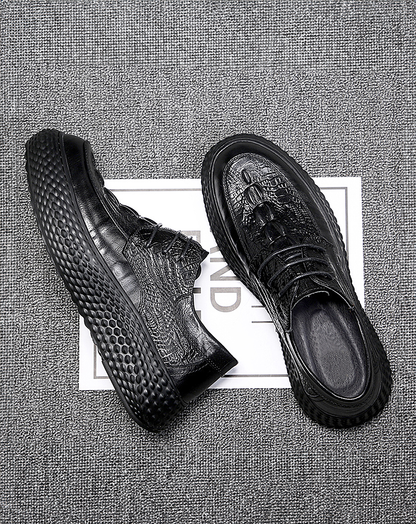 ♂Embossed Platform Shoes