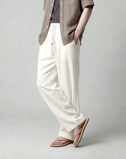 ♂♀Rope Drawstring Wide Pants