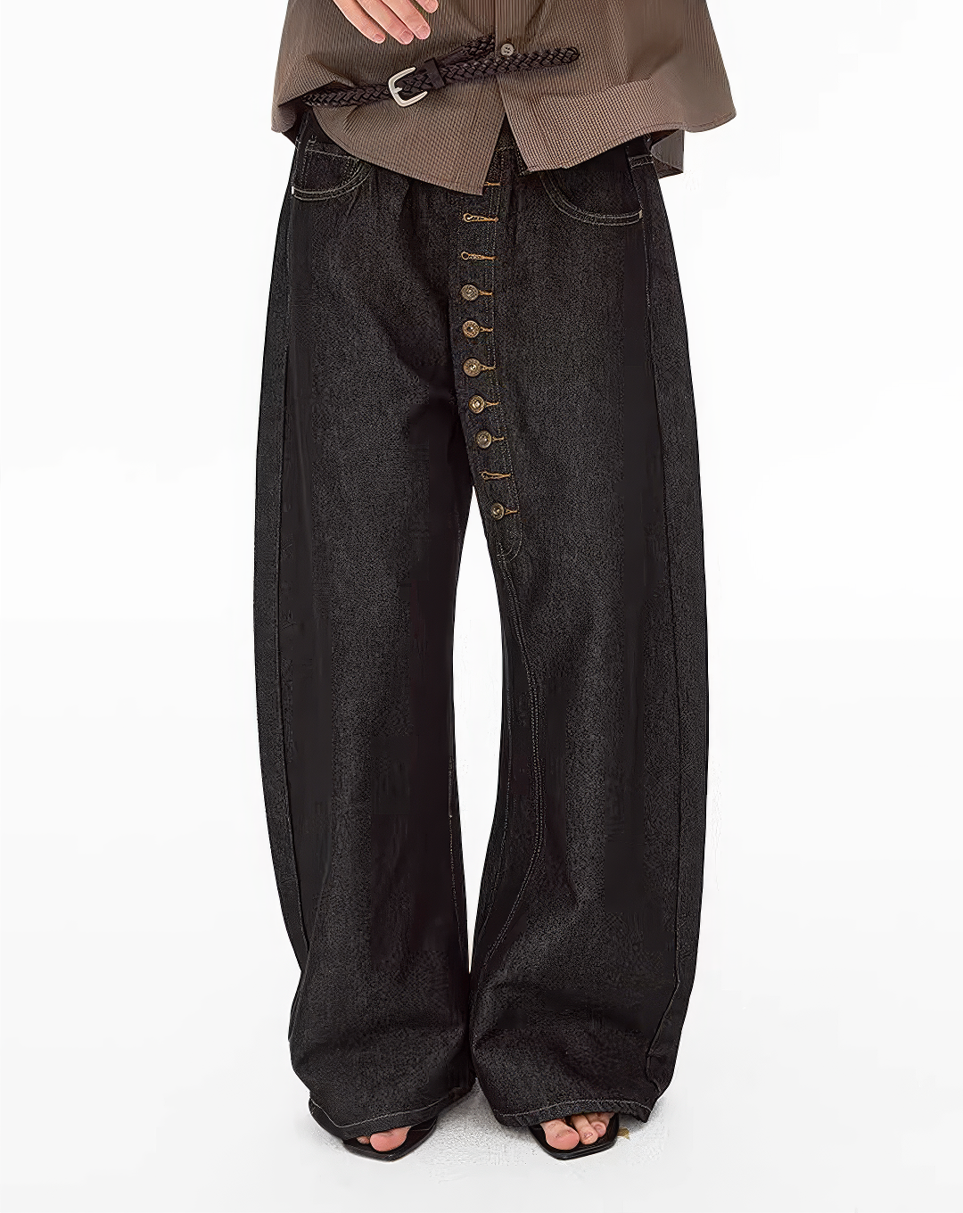 ♀Multi Button Wide Pants