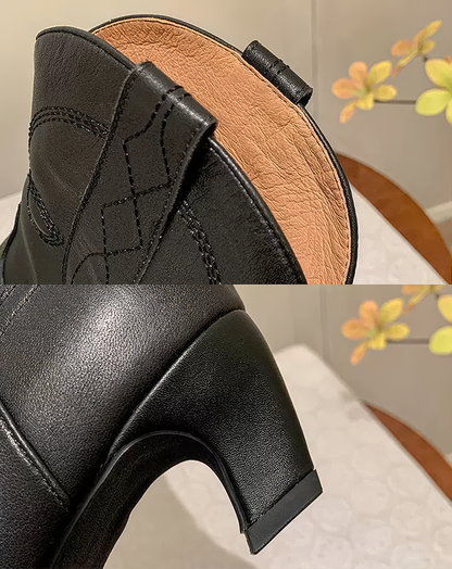 ♀本革／Leather Western Boots