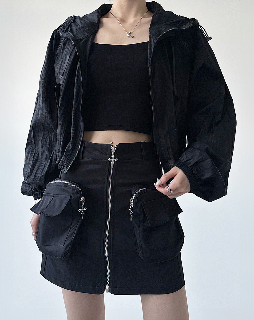 ♀Light Short Nylon Parka