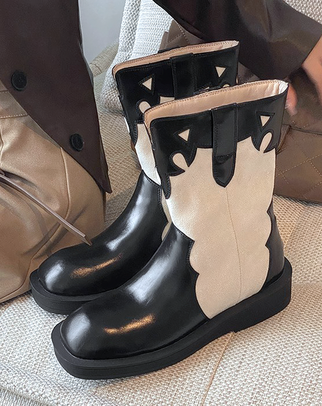 ♀本革／Western Style Mid Boots