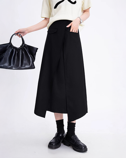 ♀Asymmetric Hem Skirt
