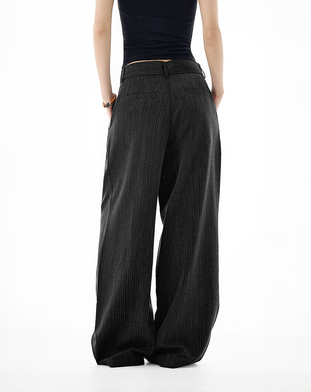 ♂♀Pinstripe Wide Leg Trousers
