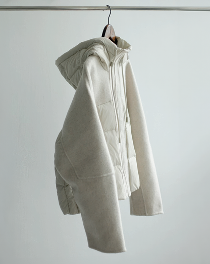 ♀Mixed Media Down Jacket