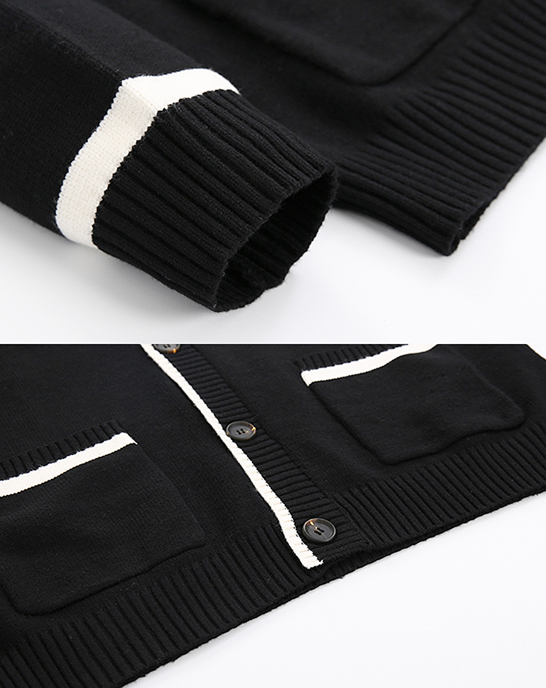 ♂Monochrome Knit Cardigan