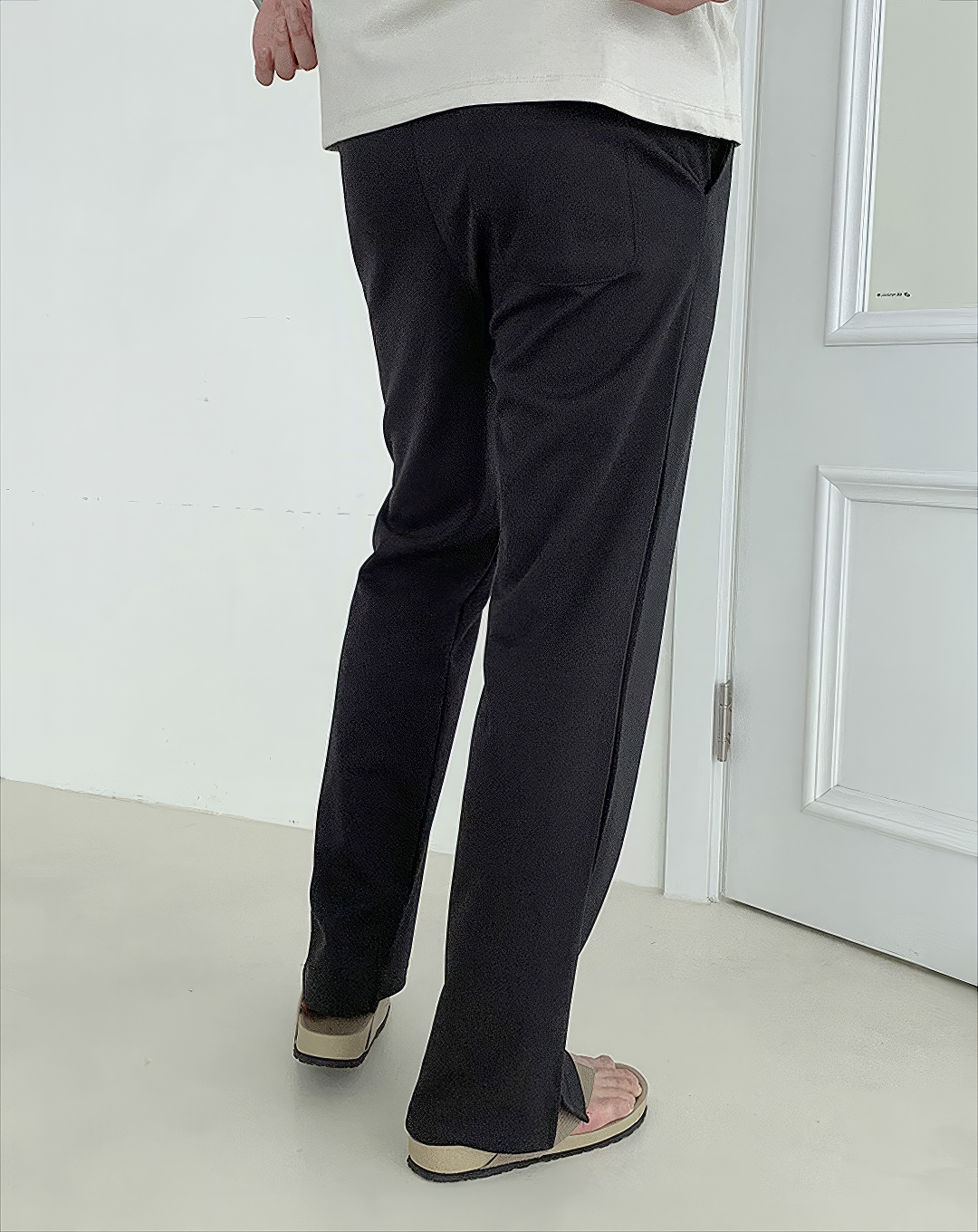 ♂Straight Fit Drawstring Pants