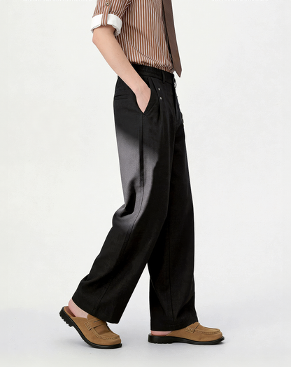 ♂Rivet Detail Straight Pants