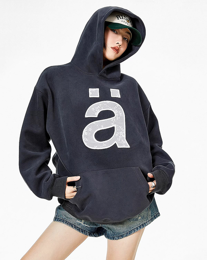 ♀One Letter Logo Hoodie