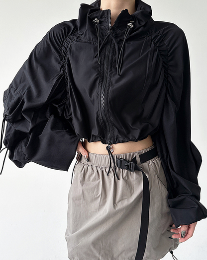 ♀Loose Sleeve Short Blouson