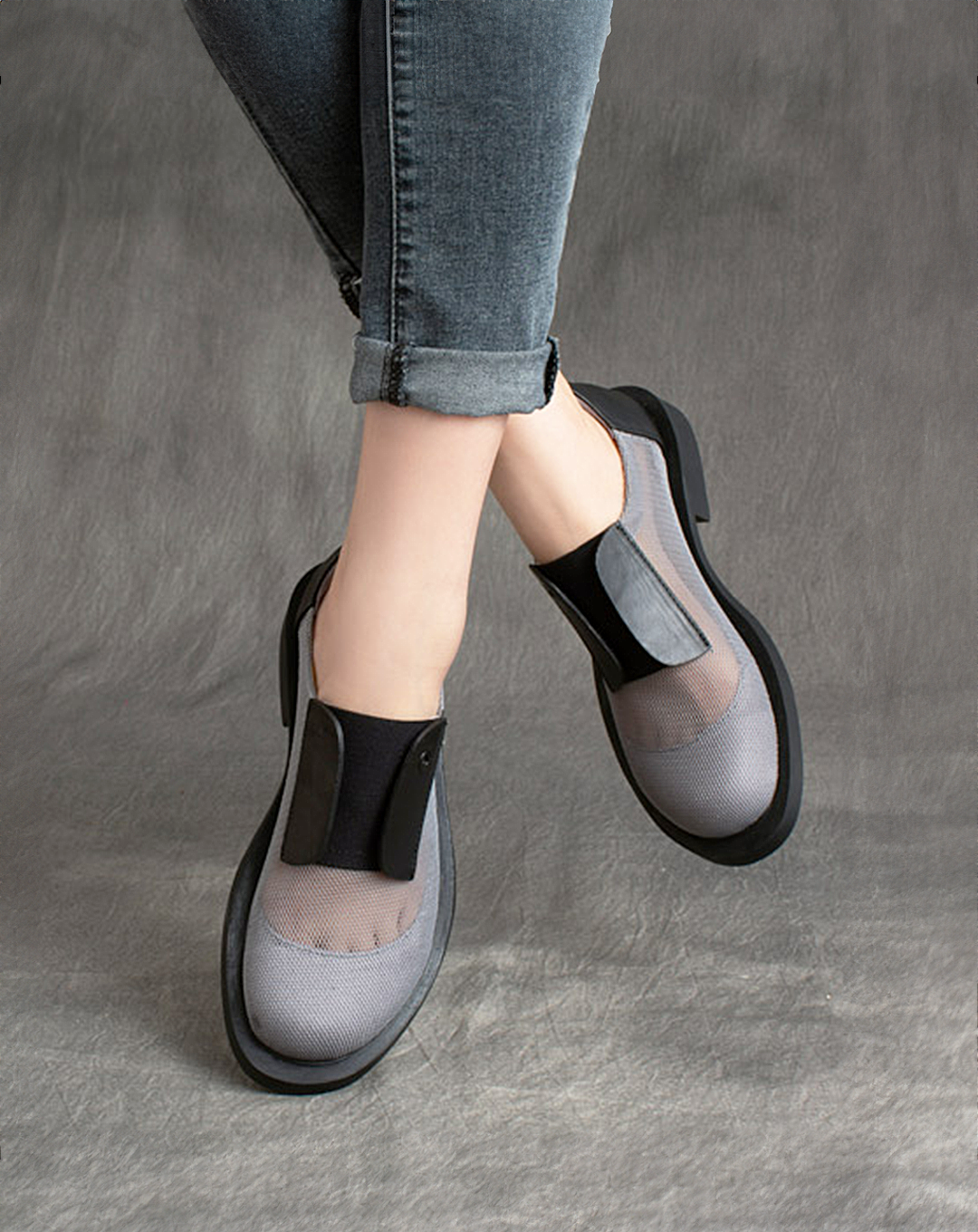 ♀Mesh Sheer Flat Shoes