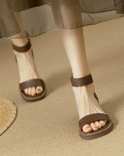 ♀本革／Tailored Toe Loop Sandal