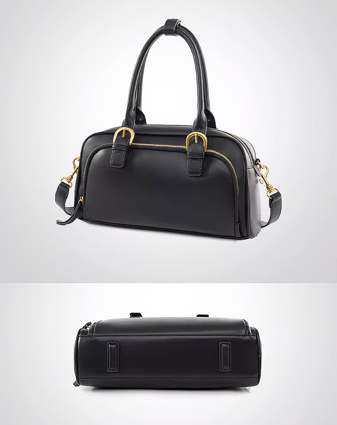 ♀本革／Leather Gold Buckle Bag