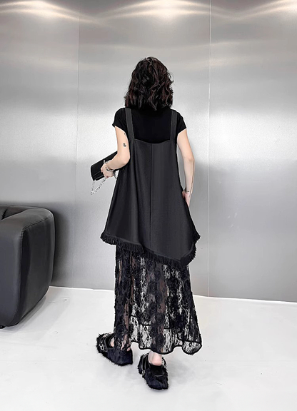 ♀Floral Lace Docking Dress