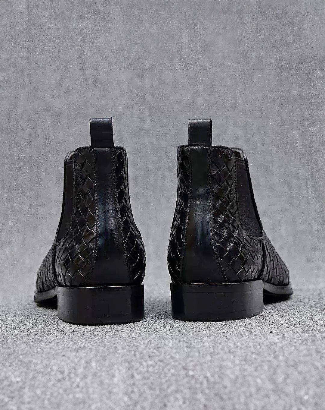 ♂Woven Pattern Chelsea Boots