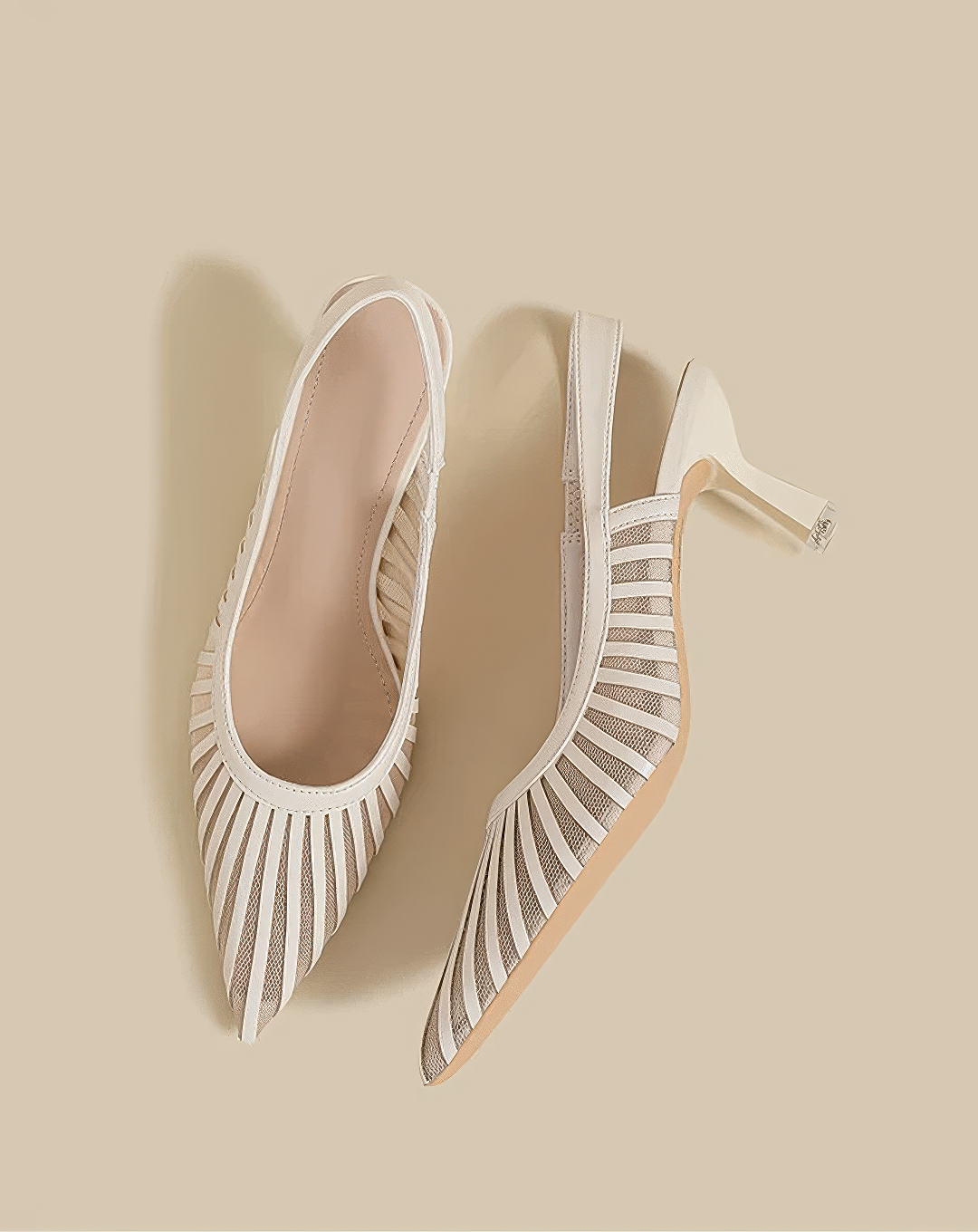 ♀Pointed Toe Mesh Pumps